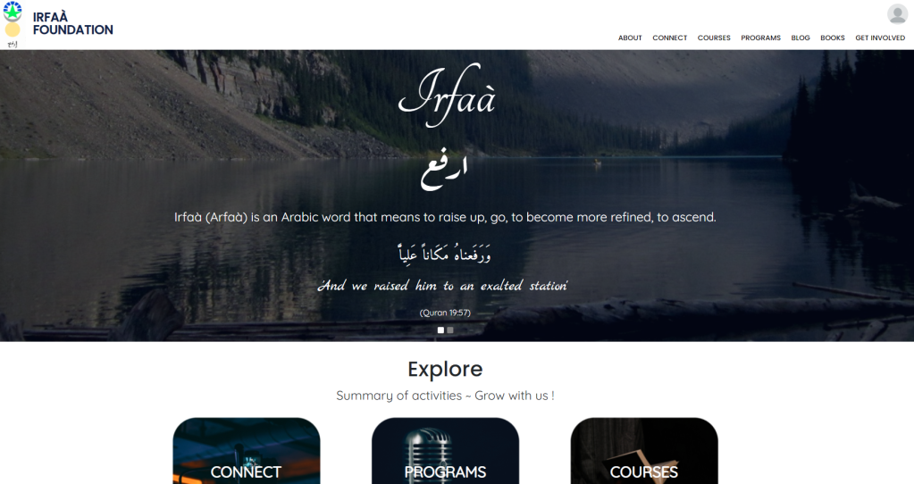 Irfaa homepage